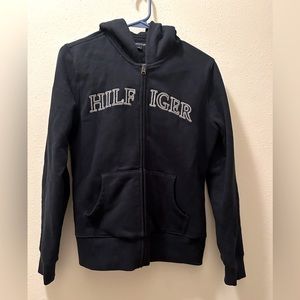 (M) Navy Tommy Hilfiger Sweater with Hoodie and Zip Up